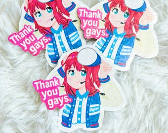 Ruby Kurosawa Thank You Gays Holo Bubble Sticker