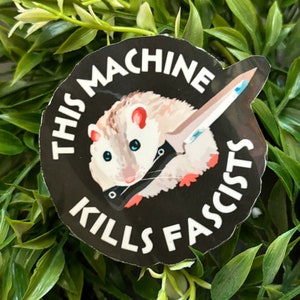 This Machine Kills Fascists Sticker - Etsy