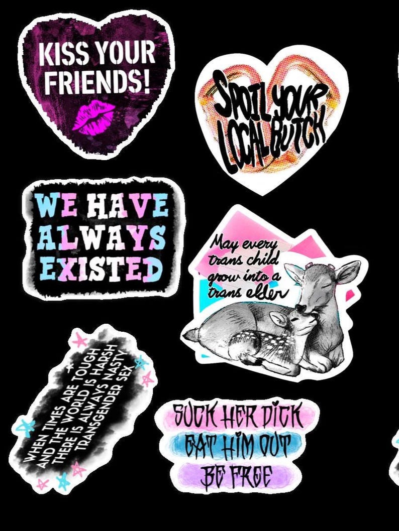 Transgender Street Heart Sticker Pack - Etsy