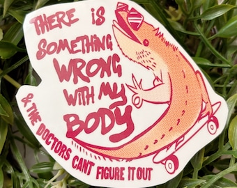 Medical Melancholy Nihilism Lizard Vinyl Sticker