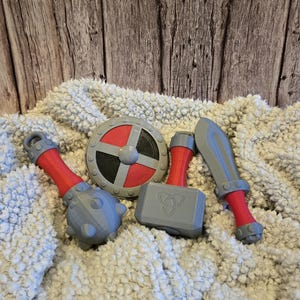Baby&#39;s First Sword | Thor Hammer | Mace | Rattle Toy