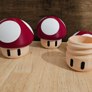 Super Mario-champignonpot | Toad Stash-container | 3D afgedrukt