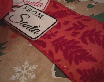 From Santa Gift Tag, Present Label, Christmas Gift Tags, Reusable Gift Tags