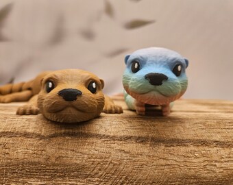 Babyotter 3D-geprint | Schattige otter| Zintuiglijk fidgetspeeltje