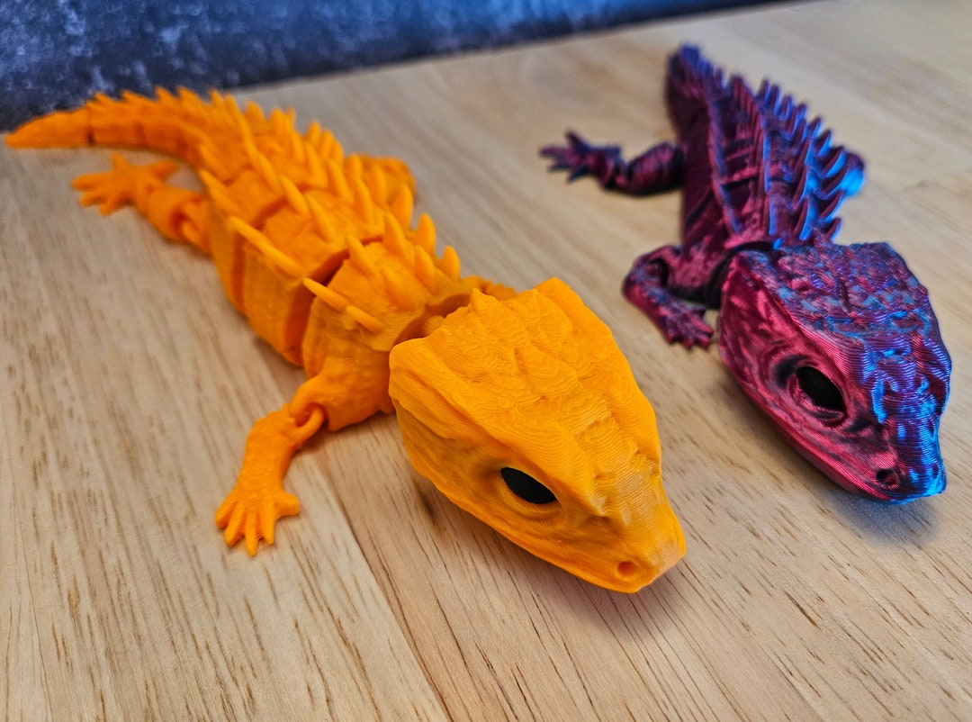 Flexi Reptile Articulating Lizard Toy 3D Printed Sensory Fidget Toy Etsy
