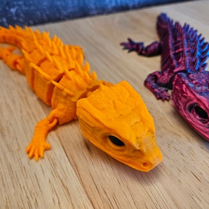 Flexi Reptile Articulating Lizard Toy | 3D Printed Sensory Fidget Toy |