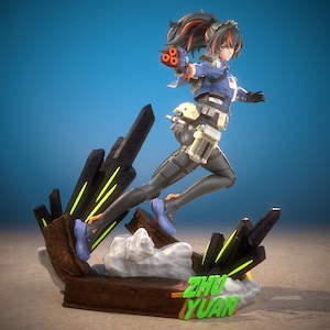Zhu Yuan Figura 1:7 224 mm Zenless Zone Zero ZZZ Figura - Stampa 3D ad alta risoluzione 12K - Resina ABS premium - Fan Art - Garage Kit