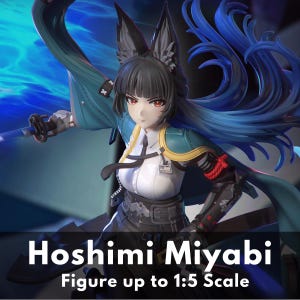 Hoshimi Miyabi Figur bis zu 1:5 393mm - Zenless Zone Zero ZZZ Figure, 16K 3D-Druck mit Premium Materia, Fan Art garagekit - Bausatz