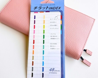 MIDORI INDEX TABS - Rainbow (Unnumbered) | Planners, Journals, Hobonichi, Travelers Notebook, Organization, Dividers, Page Markers, Labels