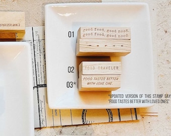 Good Food / Food Traveler Rubber Stamps by PensPaperPlanner | Stationery Food Lovers, Foodie, Planners, Travel, Vacation, Journals, TN