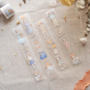 Sho Little Happiness - Ruban adhésif PET « Summer Blues » (échantillon de boucle) | Jolies filles et chats, agendas, journaux, album de scrapbooking