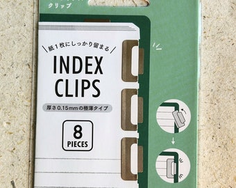 MIDORI INDEX CLIPS - Copper | Planner Dividers, Journal, Bookmark Tabs, Chiratto, Hobonichi, Travelers Notebook, Stationery, Page Marker
