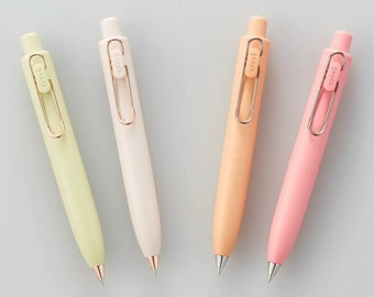 UNIBALL ONE P Gel Pen (Limited Edition) - Black Ink with Rose Gold Clip (0.38 & 0.5 mm) | Planners, Stationery, Journals