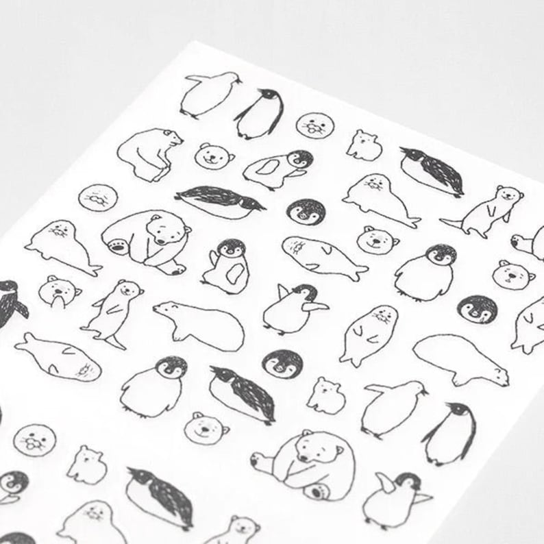 MIDORI SEA CREATURES Clear Stickers | Removable, Restickable, Kawaii ...