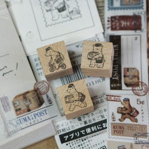 Black Milk Project - Séries « Mini Kuma Post » (3 motifs) | Ours kawaii, courrier, carnets, agendas, cahiers, papeterie