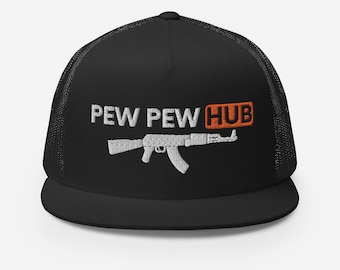 PEW PEW Military Theme Trucker Cap