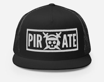 PIRATE Embroidered Trucker Cap