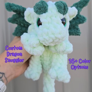 Baby Dragon Snuggler - Handcrafted Tiny Dragon Plushie - Small Unstuffed Dragon Toy - Custom Dragon ESSA