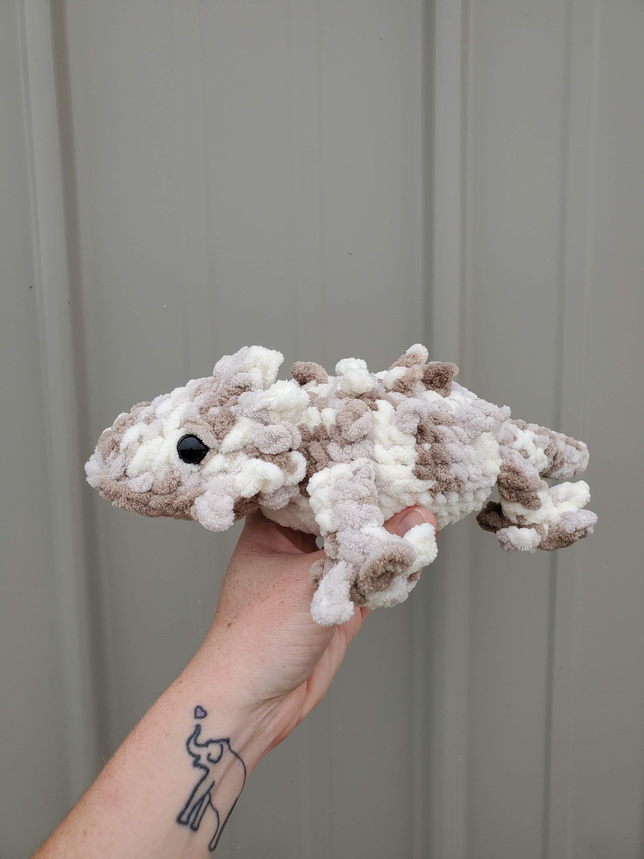 Kröte Plüschtier - Handgefertigter gehörnter Frosch - Horny Toad Stofftier - Individuell Anpassbar - Made to Order