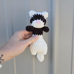 Handmade Crochet Ferret Plushie -  Weighted Chenille Ferret ESSA