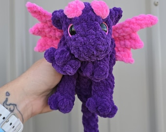 Crochet Baby Dragon Snuggler: Unstuffed Plush Toy