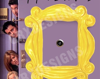 Friends Tv Show Monica's Door Peephole Yellow Picture Frame