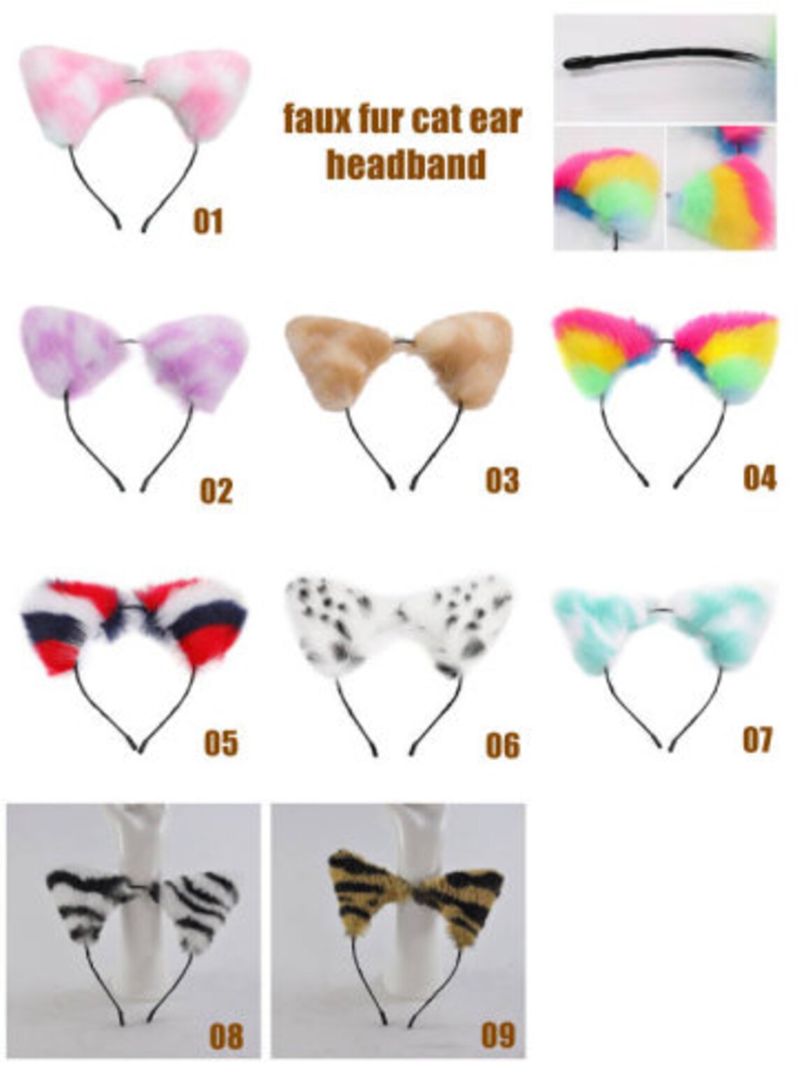 Fluffy Kitty Ears Faux Fur Cat Ears Cosplay Cat Ears Kittyears Cosplay