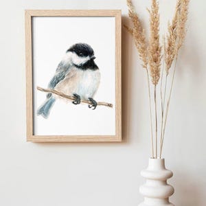 Chickadee Watercolor Painting
