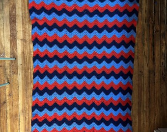 vintage crochet twin size bed blanket