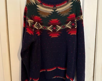 woolrich vintage graphic navajo sweater