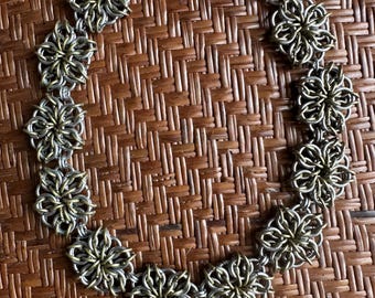 Vintage 1990 chainmail medieval  chocker necklace