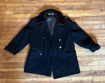 Giacca invernale militare vintage in lana molto elegante