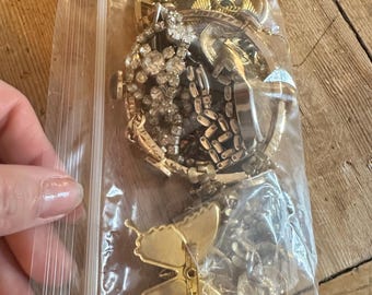Mystery jewelry bag gold tone
