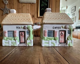 Set of 2 vintage house tea and coffee pots
