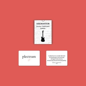 Axemaster gitarrkortspel: Flashcard Trivia-present för musiker bild 8