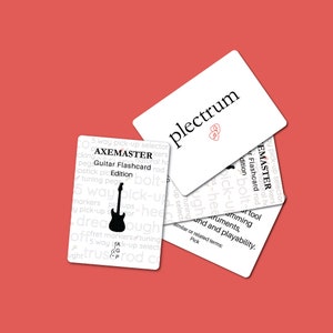 Axemaster gitarrkortspel: Flashcard Trivia-present för musiker bild 7