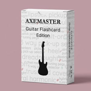 Axemaster gitarrkortspel: Flashcard Trivia-present för musiker bild 1
