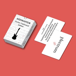 Axemaster gitarrkortspel: Flashcard Trivia-present för musiker bild 5