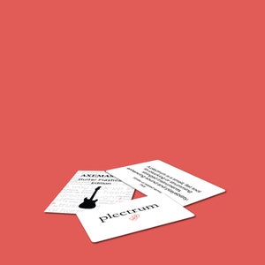 Axemaster gitarrkortspel: Flashcard Trivia-present för musiker bild 6