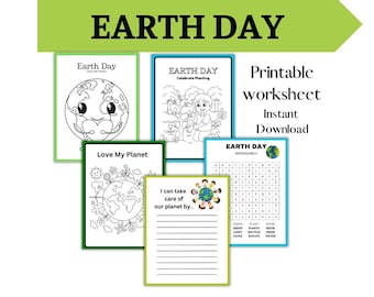 Earth Day Arbeitsblatt: Arbeitsblatt zum Ausdrucken für Kinder und Erwachsene