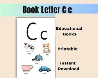 Letter C Alphabet Book: Learning Worksheet (PDF)