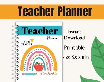 Teacher Printable School Planner Organized school activities Downloadable print sheets Educational material list to do Weekly Planner