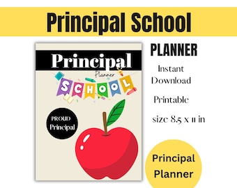 Principal Planner Printable: School Activity Weekly Organizer pdf special planner design principal day gift digital planner organized