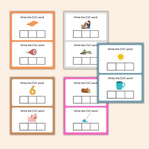 Printable Short Words Flash Cards Reading Cvc Downloadable Educational ...