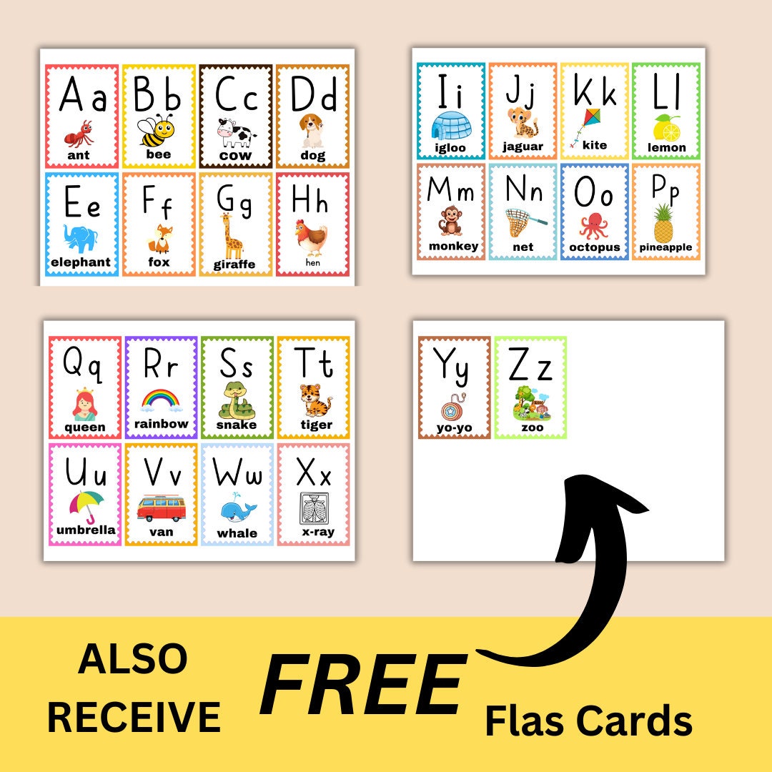 Alphabet Printable Letters Book Early Learning Resources 26 Tracing ...