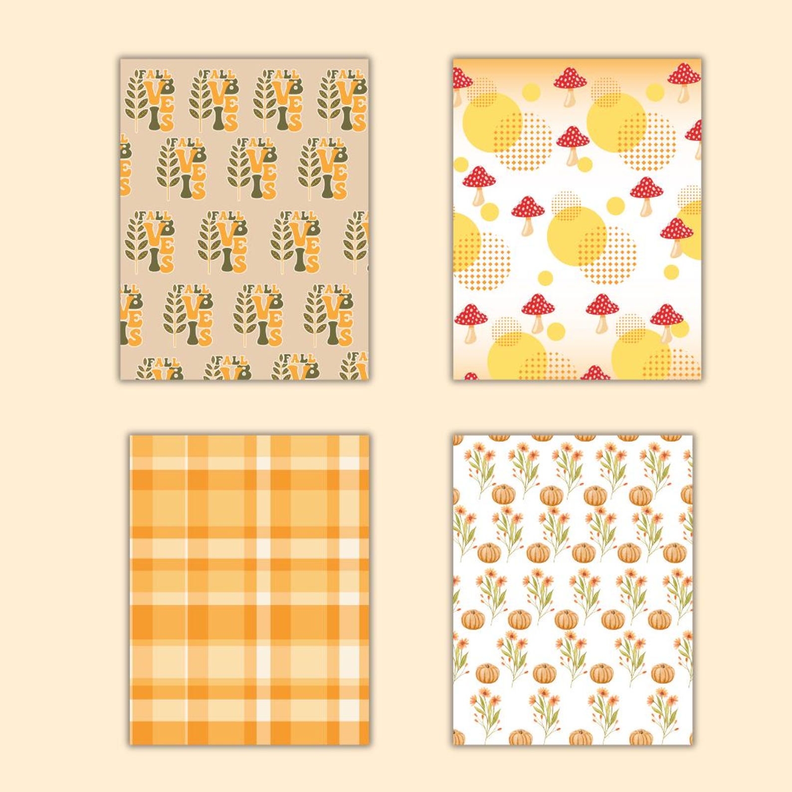 Boho Printable Seamless Fall Patterns Download Autumn Png Pages Fall ...