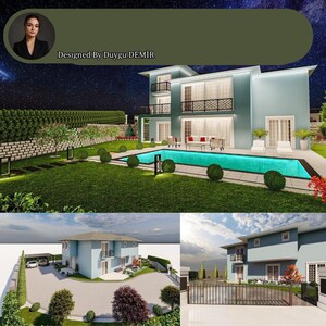 Projeto de quintal online, renderização 3D de quintal, renderização 3D, personalizado, paisagismo, design de piscina, design de pátio, paisagismo personalizado