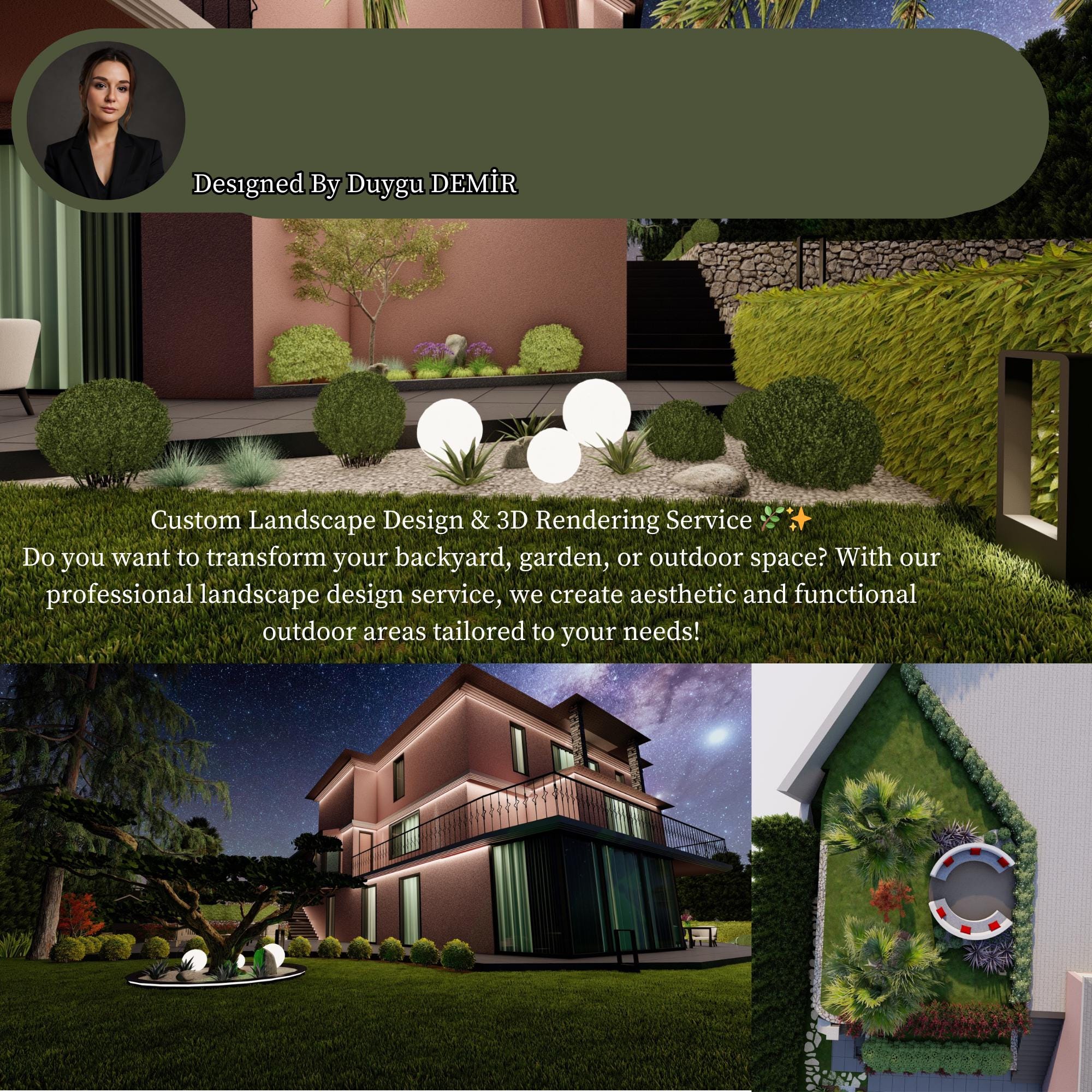 Custom Landscape Design With 3D Rendering (digital Delivery) - Etsy, image size:2000x2000