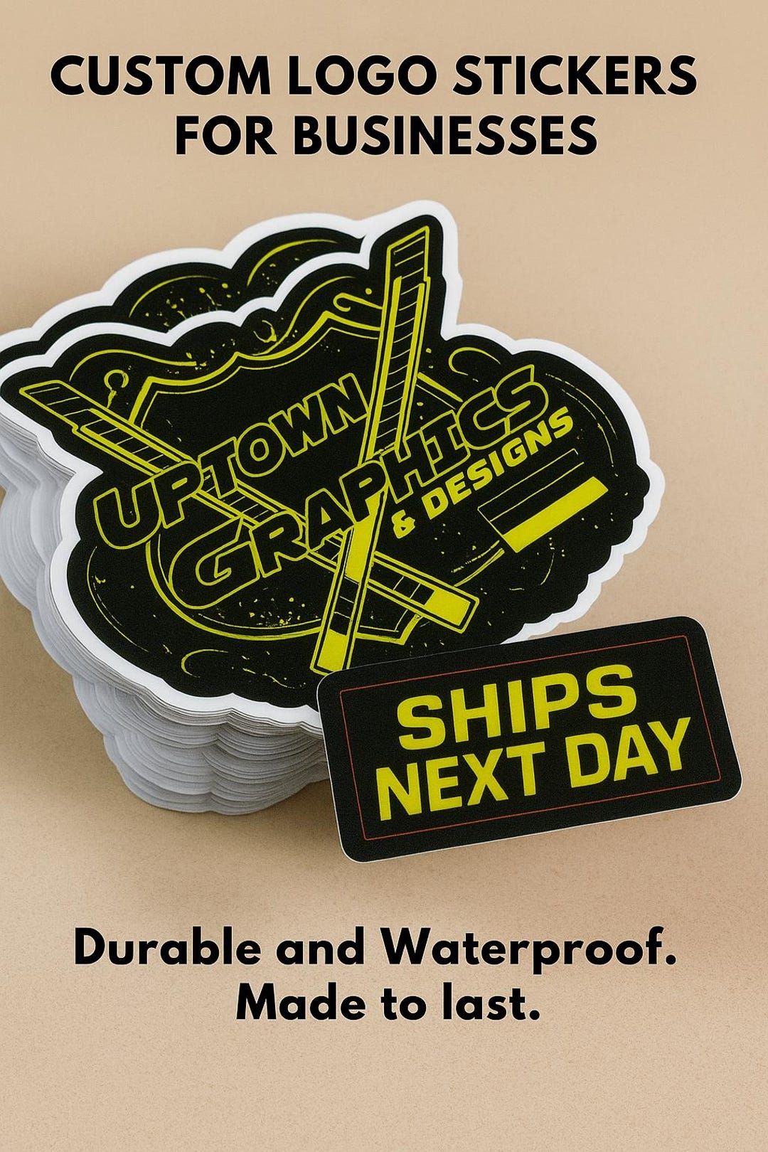 Custom Business Logo Stickers – Waterproof Vinyl Decals – Bulk Branding ...