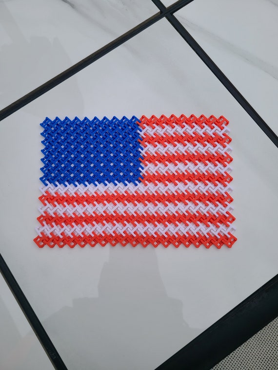 3D Printed Chainmail Flag Fidget Toy: National Pride ASMR